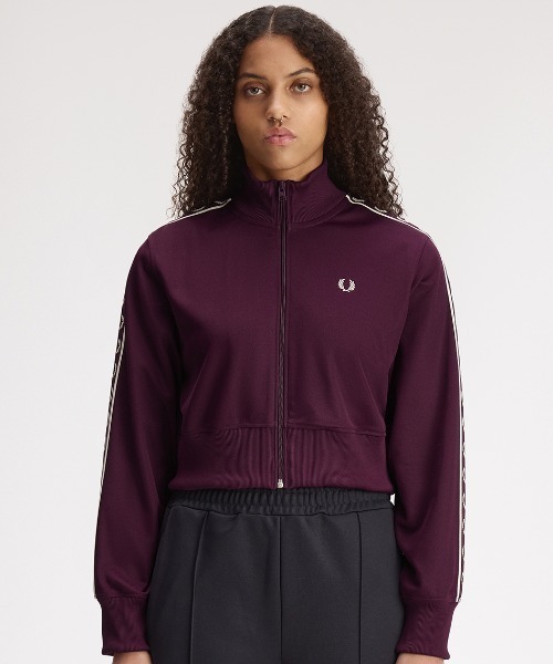 FRED PERRY クロップドテープトラックジャケット FRED PERRY（フレッドペリー） ジャージ 「先行予約受付中」Cropped