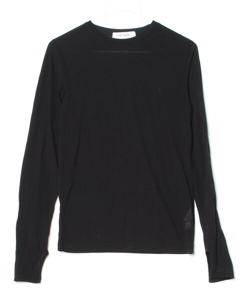「THE PAUSE」 シアーセット ロングTシャツ FREE ブラック レディース_画像3