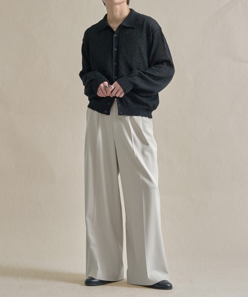 「epnok」 ニットカーディガン LARGE グレー メンズ_画像3