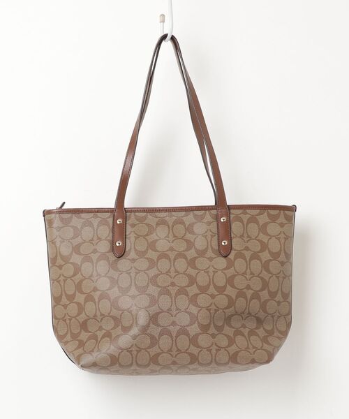 Coach トートバッグ ボストンバッグ　ブラウン茶色　ロゴ柄 COACH（コーチ） トートバッグ - ブラウン レディース : ZOZOTOWN