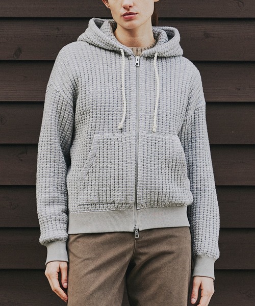 SEAGREEN（シーグリーン） パーカー WOOL ONI WAFFLE HOODIE ウール