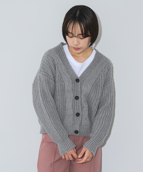 新品ざっくりニットカーディガン カーディガン ざっくりニットカーディガン レディース