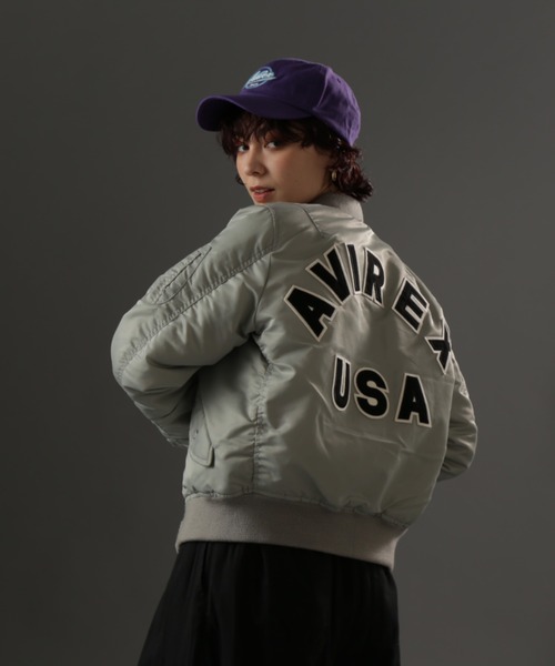 AVIREX ma1 ma-1 「WOMENS」MA-1 コマーシャル ロゴ/MA-1
