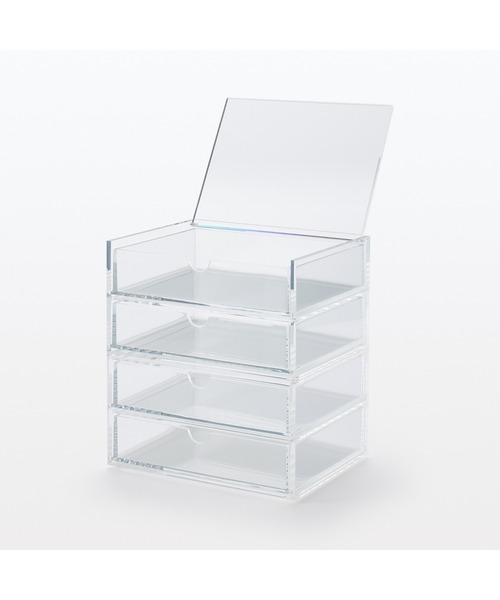 無印良品（MUJI） 収納 重なるアクリルケース2段引出 約幅17．5