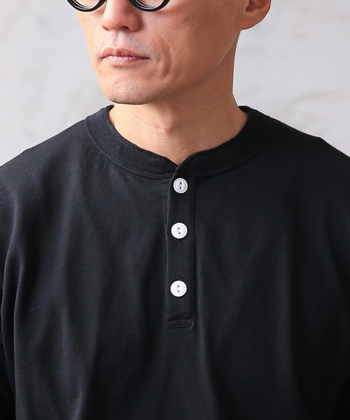 WAIPER.inc tシャツ Good wear USAコットン ヘンリーネック L/S