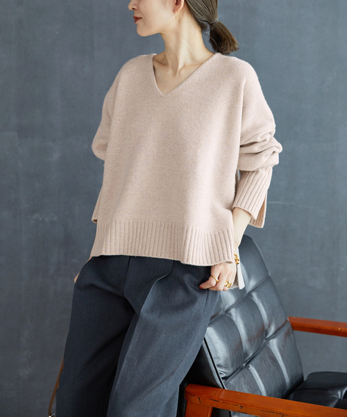 「VERMEIL par iena」 Vネックニット 38 ベージュ レディース VERMEIL par iena 「VERMEIL iena」 Vネックニット FREE