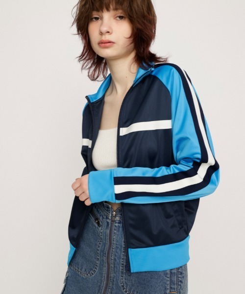 【完売品】SLY スライ ジャケット・アウター ブルゾン・ジャンパー パープル SLY | FRONT ZIP DENIM ブルゾン (デニムジャケット ) |SHEL