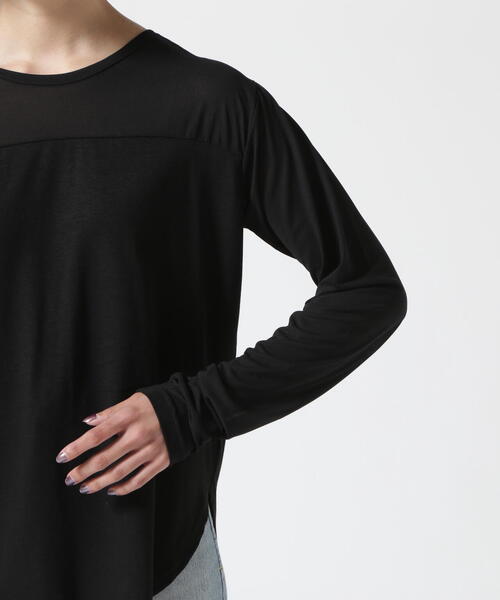 tシャツ DROIT BELLO（ドロイトベロ）シアーベア切替プルオーバー レディース DROIT BELLO（ドロイトベロ）シアーベア切替プルオーバー | B