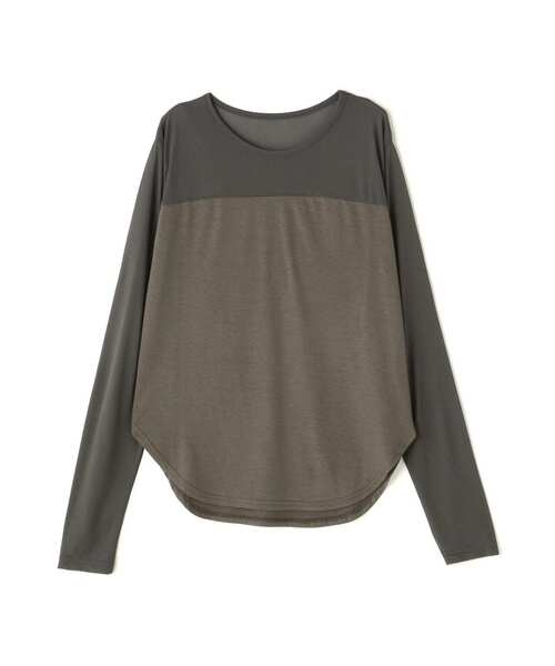 tシャツ DROIT BELLO（ドロイトベロ）シアーベア切替プルオーバー レディース DROIT BELLO tシャツ BELLO（ドロイトベロ）シアーベア切替プル
