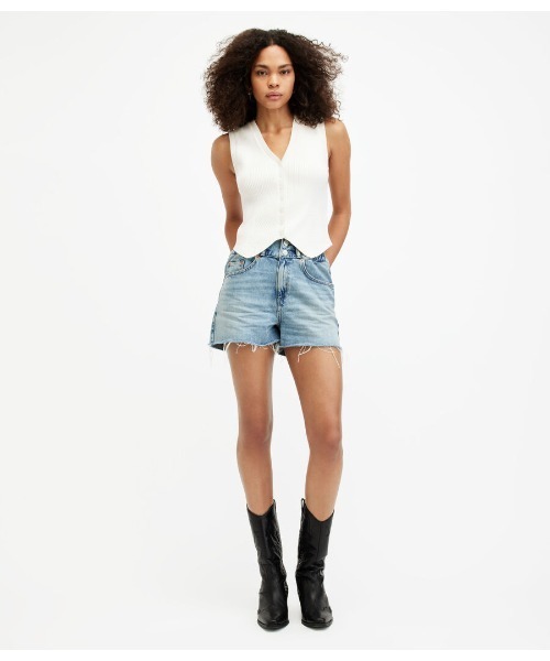 ALLSAINTS ベスト ジレ CRUZ RIBBED KNITTED WAISTCOAT | リブ