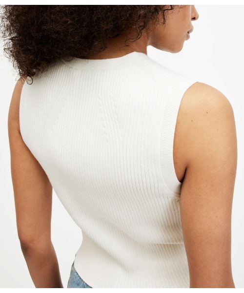 ALLSAINTS ベスト ジレ CRUZ RIBBED KNITTED WAISTCOAT | リブ