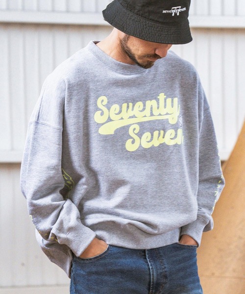 seventy seven トレーナー スウェット msw1448- middle onz over