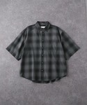 シャツ 半袖 オーバーサイズ スモークオンブレ...の詳細画像1