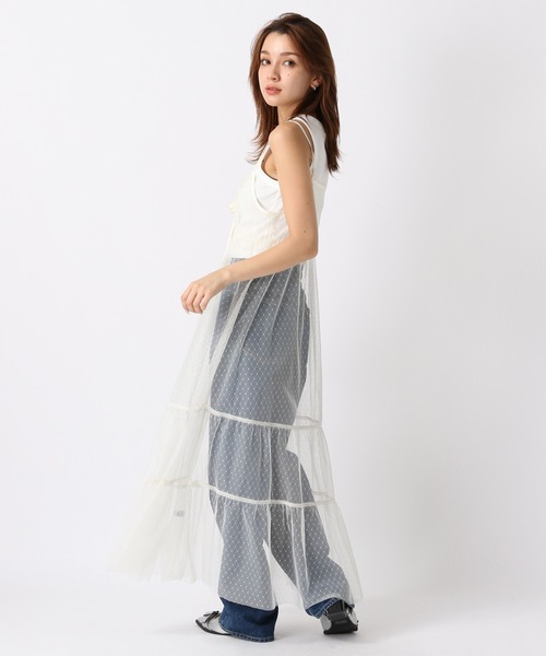 FOREVER21 ワンピース 「2024SS」ドットチュールキャミ