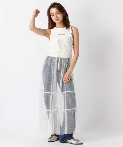 FOREVER21 ワンピース 「2024SS」ドットチュールキャミ