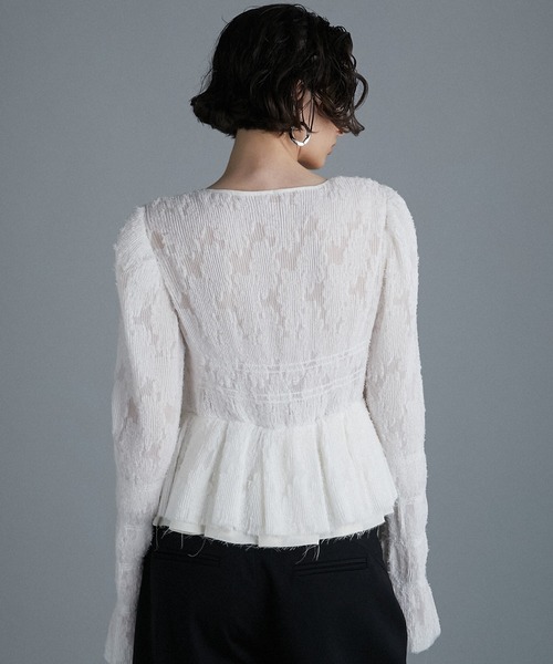 シャツ ブラウス ペプラムボウトップ / Peplum Bow Top レディース 