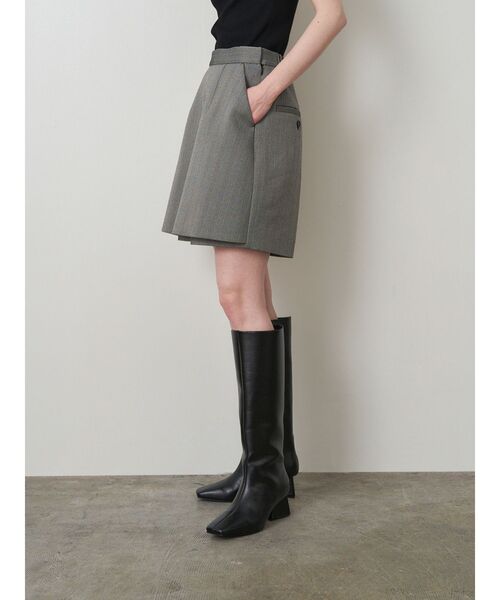エレンディーク スクエアショートブーツ ブラック38サイズ SQUARE SHORT BOOTS | ELENDEEK/エレンディーク