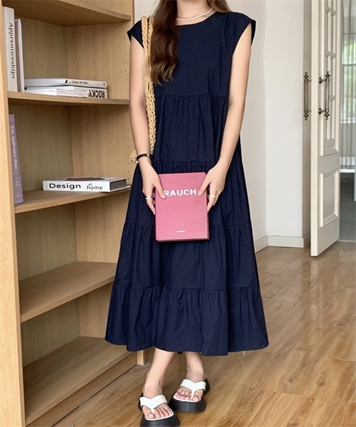 FREE STYLISTS ワンピース ノースリーブティアードワンピース