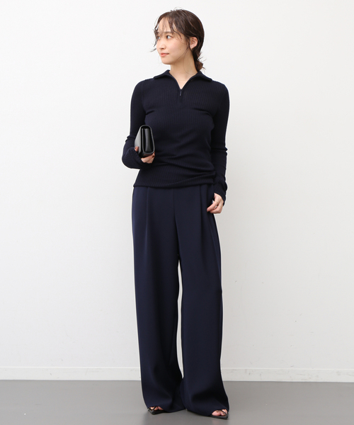 tibi カシミヤ　ジップアップ　ニット　セーター Deuxieme Classe ニット セーター *「Tibi/ティビ」RIBBED ZIPUP
