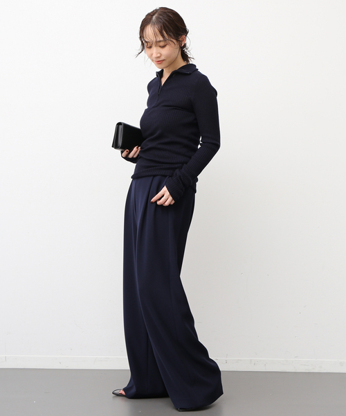 tibi カシミヤ　ジップアップ　ニット　セーター Deuxieme Classe ニット セーター *「Tibi/ティビ」RIBBED ZIPUP