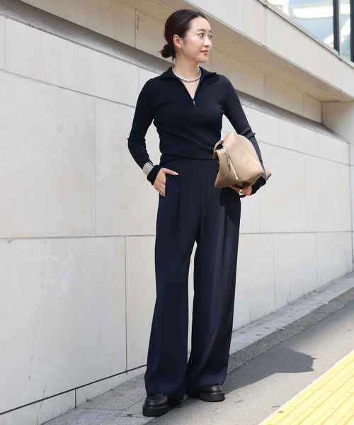 tibi カシミヤ　ジップアップ　ニット　セーター Deuxieme Classe ニット セーター *「Tibi/ティビ」RIBBED ZIPUP