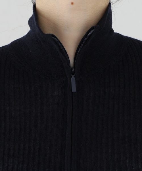 tibi カシミヤ　ジップアップ　ニット　セーター Deuxieme Classe ニット セーター *「Tibi/ティビ」RIBBED ZIPUP