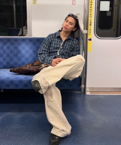 WudgeBoy ブラウス シャツ check shirt レディース メンズ