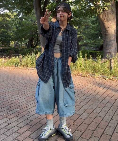 ブラウス シャツ check shirt レディース メンズ WudgeBoy ブラウス シャツ check shirt レディース メンズ