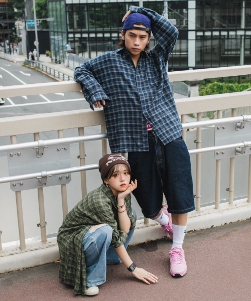 ブラウス シャツ check shirt レディース メンズ WudgeBoy ブラウス シャツ check shirt レディース メンズ