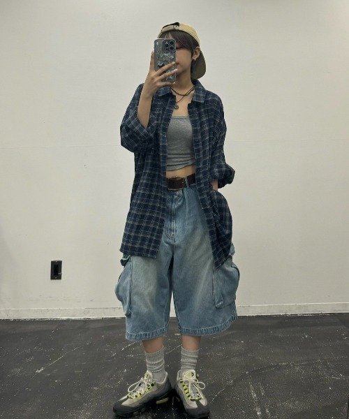 ブラウス シャツ check shirt レディース メンズ WudgeBoy ブラウス シャツ check shirt レディース メンズ