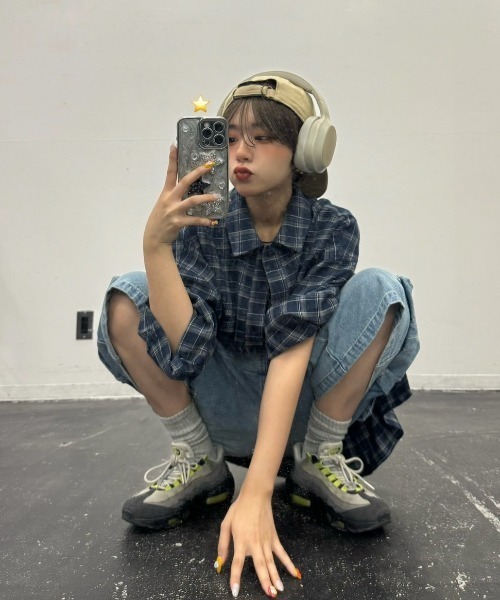 ブラウス シャツ check shirt レディース メンズ WudgeBoy ブラウス シャツ check shirt レディース メンズ