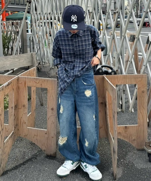 WudgeBoy ブラウス シャツ check shirt レディース メンズ