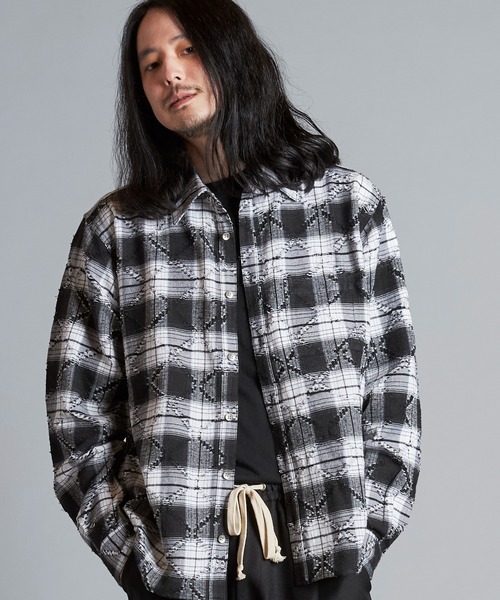 たかはしさん確認用 チェック×フラワー柄ブラウス（シャツ/ブラウス）｜axes femme