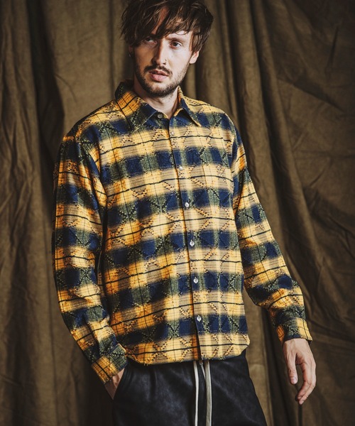 NO ID.（ノーアイディー） シャツ 「NO ID.」Check Big Shirt