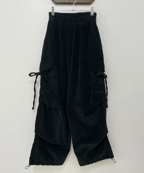 RRL / カーゴパンツ/31/コーデュロイ/BLK/782840646001 sorule カーゴパンツ コーデュロイリボンカーゴパンツ レディース