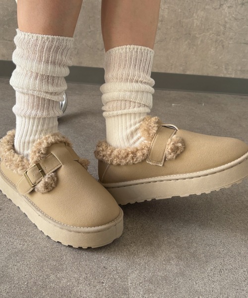 ブーツ ファーボアモカシンシューズ レディース : ZOZOTOWN Yahoo!店