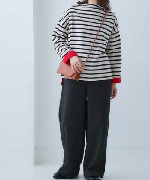 新品タグ付き　プリーツプリーズ　ボトルネック　長袖シャツ　トップス プリーツプリーズ イッセイミヤケ 長袖 ボトルネック トップス パープル