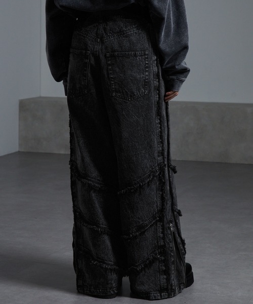 cussil ジーンズ 「cussil/クシル」「12oz」 ルーズシルエットフリンジ 