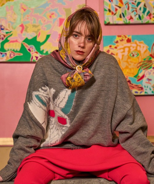ニット セーター canaco_xyumasuda ZEBRA PULLOVER KNIT レディース メンズ