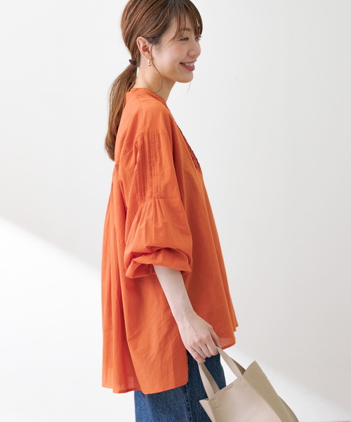 「URBAN RESEARCH ROSSO WOMEN」 7分袖ブラウス FREE イエロー系その他 レディース URBAN RESEARCH ROSSO WOMEN」 7分袖ブラウス FREE イエロー系
