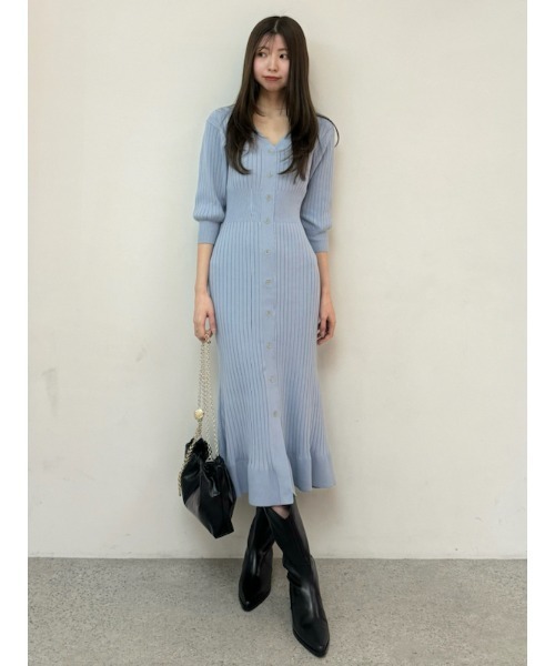 Snidel ワンピース SNIDEL ワンピース フロントボタンニットワンピース : ZOZOTOWN