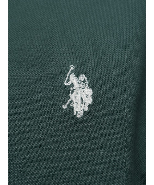 U.S. POLO ASSN.（ユーエスポロアッスン） ポロシャツ 鹿の子 ライン
