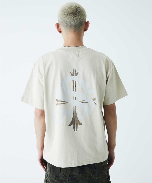 SUPPLIER tシャツ ティーシャツ｜2-Tone Rhinestone Cross Tee