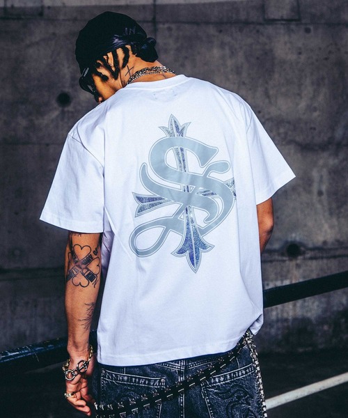 tシャツ SUPPLIER/サプライヤー/2-Tone Rhinestone Cross Tee レディース メンズ SUPPLIER tシャツ ティーシャツ｜2-Tone Rhinestone Cross Tee