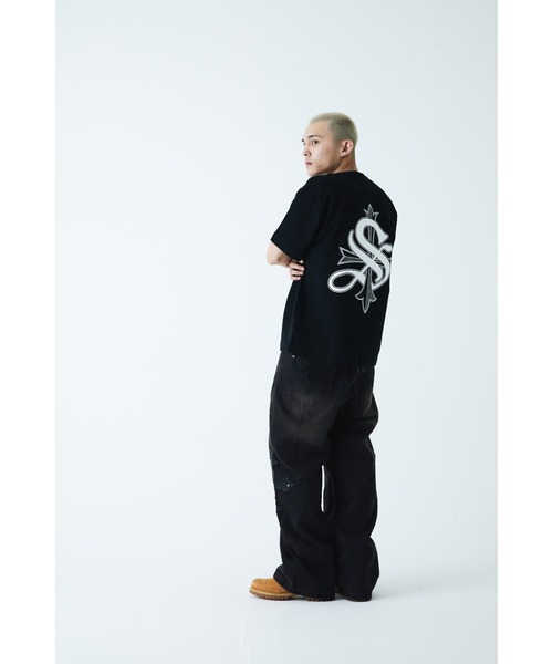 SUPPLIER tシャツ ティーシャツ｜2-Tone Rhinestone Cross Tee