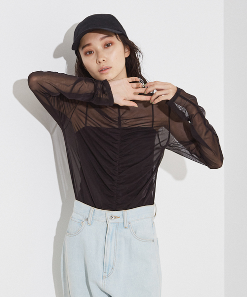 NOMINE（ノミネ） tシャツ フロントシャーリング シアー ロンT
