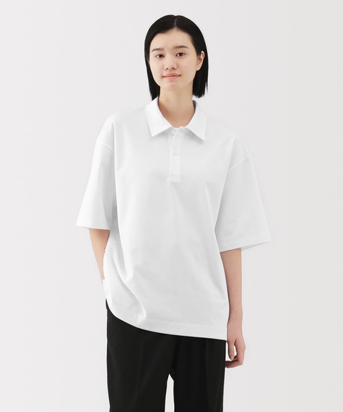 無印良品（MUJI） ポロシャツ 紳士 涼感UVカットワイド五分袖