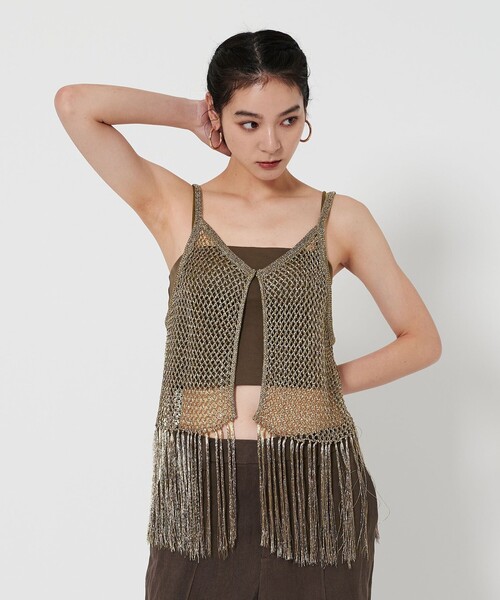 ベスト ジレ Rib Layered Kint Vest レディース メンズ
