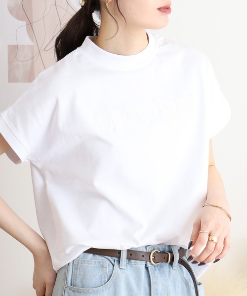 【新品未使用】A.P.C. モックネック 刺繍ロゴ Tシャツ 白 S 新品未使用】APC アーペーセー ロゴ 刺繍 Tシャツ ホワイトS