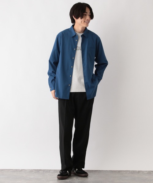 GLOBAL WORK（グローバルワーク） シャツ イージーケアサラサラリネン